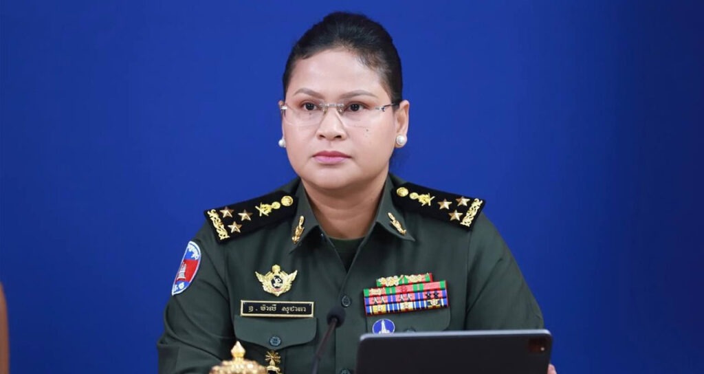អ្នក​នាំពាក្យ​ក្រសួង​ការពារ​ជាតិ អ្នកស្រី ម៉ាលី សុជាតា