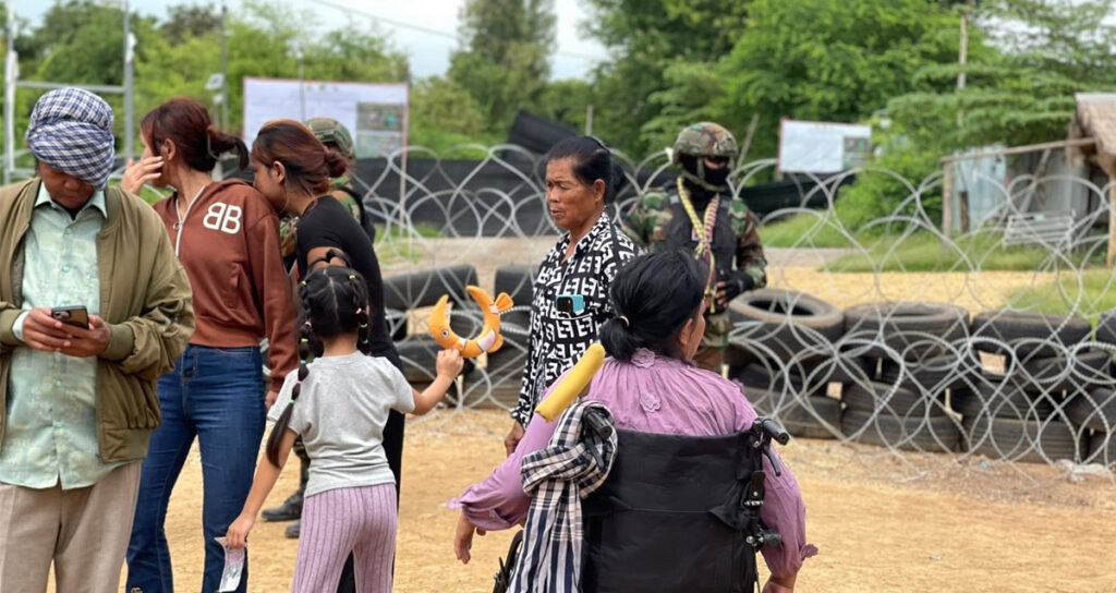 ស្ថានភាព​នៅ​ភូមិ​ព្រៃចាន់ ឃុំ​អូរបីជាន់ ស្រុក​អូរជ្រៅ ខេត្ត​បន្ទាយមានជ័យ កាលពី​ថ្ងៃទី​២៥ ខែ​កញ្ញា ឆ្នាំ​២០២៥។ (រូបថត៖ TVFB Cambodia)